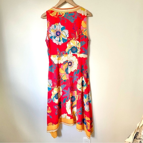 Umgee Floral Faux Wrap Stretchy Dress Size Medium - Picture 2 of 8